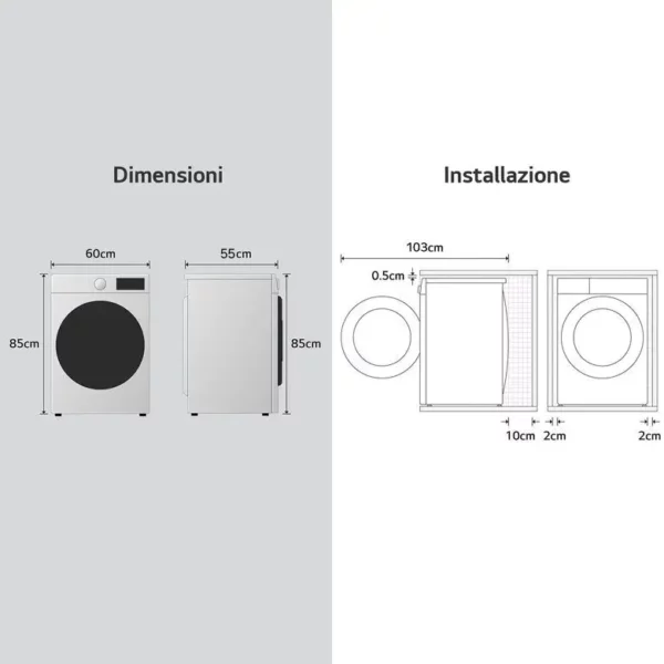 LG Lavatrice Standard F4NX1008NWK.AGWQPIS AllergyCare 8 Kg Classe A Centrifuga 1400 giri - immagine 6