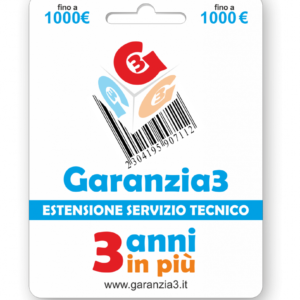 Estendi la garanzia ulteriori 3 anni! Sarai coperto in ogni caso di guasto o malfunzionamento 1000€